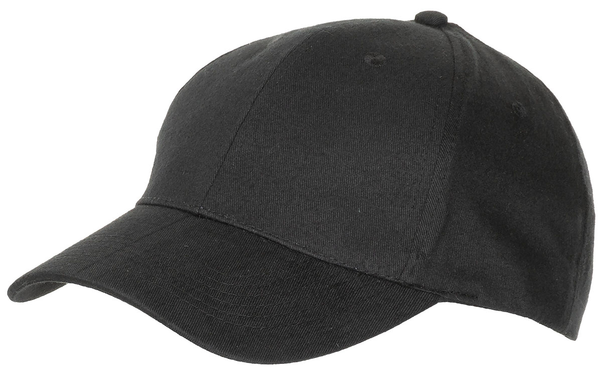 Image 1 de l'article Casquette BB, plat, noir, broussé 