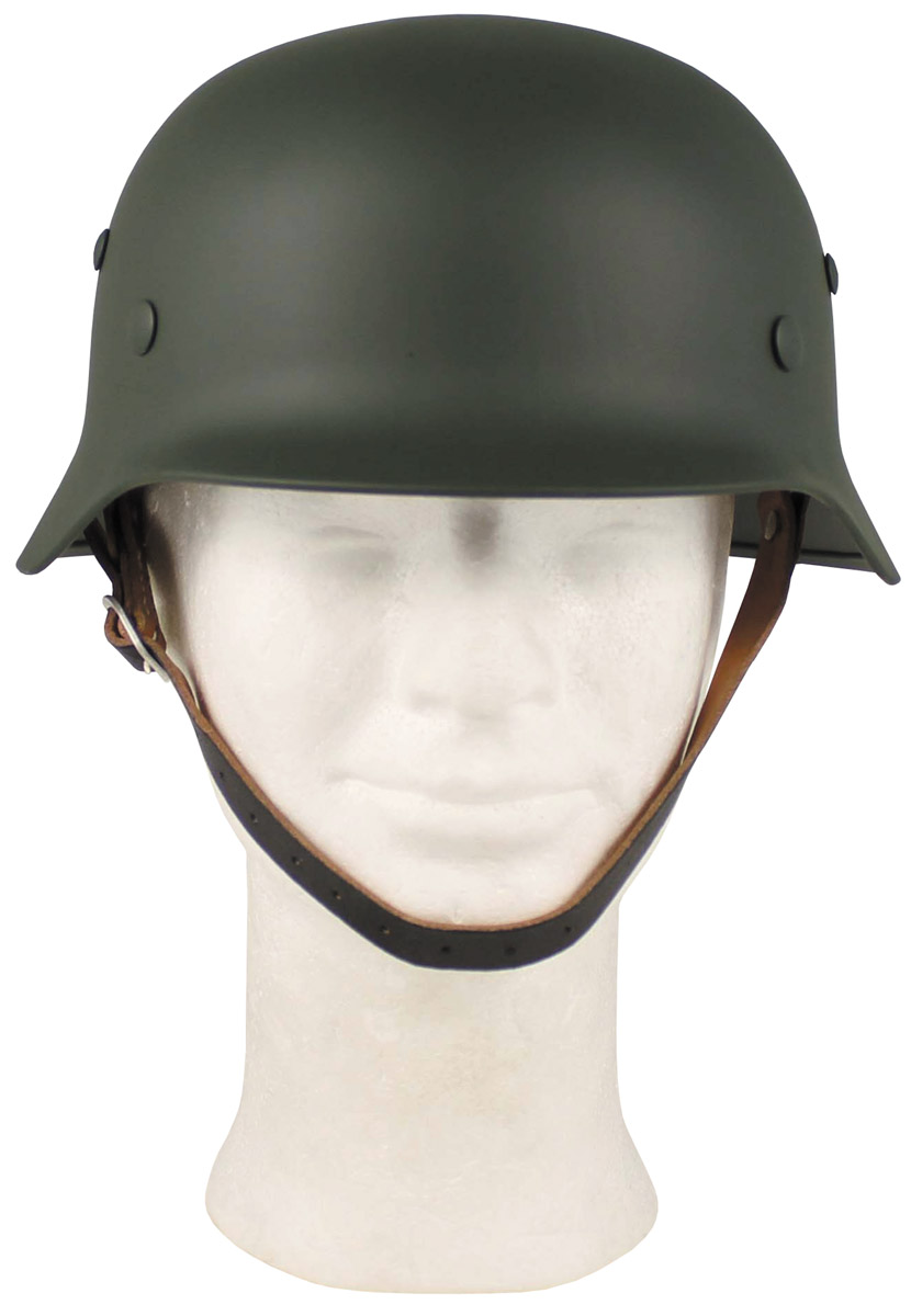Artikelbild 1 des Artikels “Stahlhelm WW II, oliv, mit Leder-Innenteil “