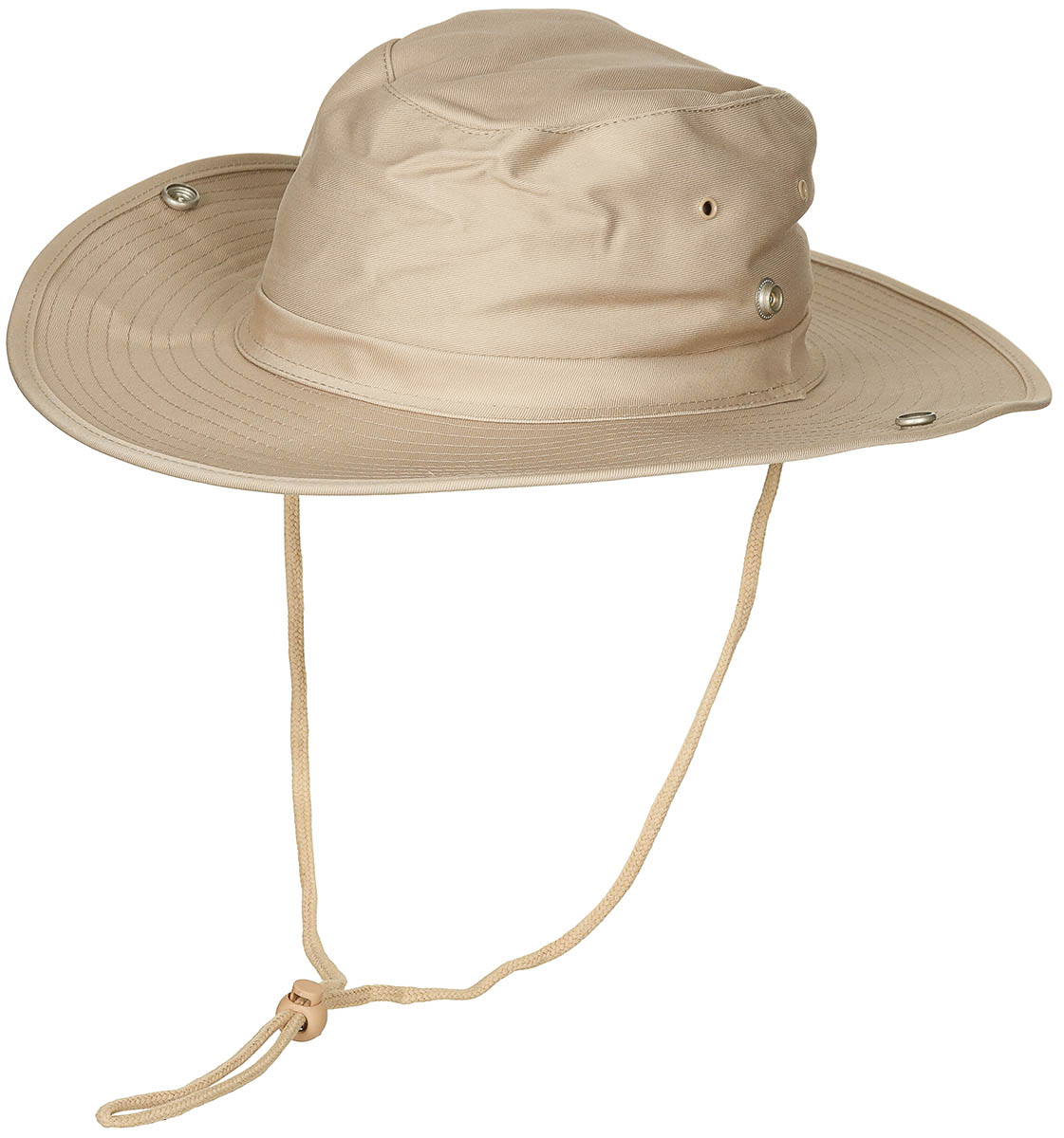 Image 1 de l'article Chapeau de brousse, kaki, mentonnière, bord pliable 