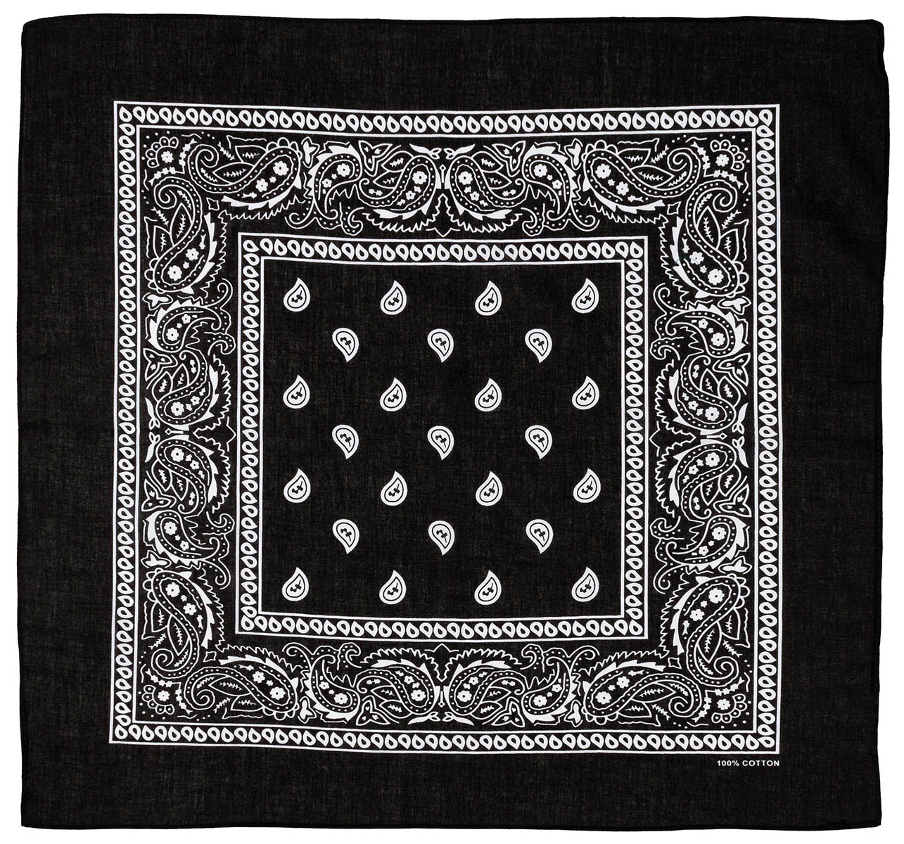 Artikelbild 1 des Artikels “Bandana, schwarz-weiß, ca. 55 x 55 cm, Baumwolle “