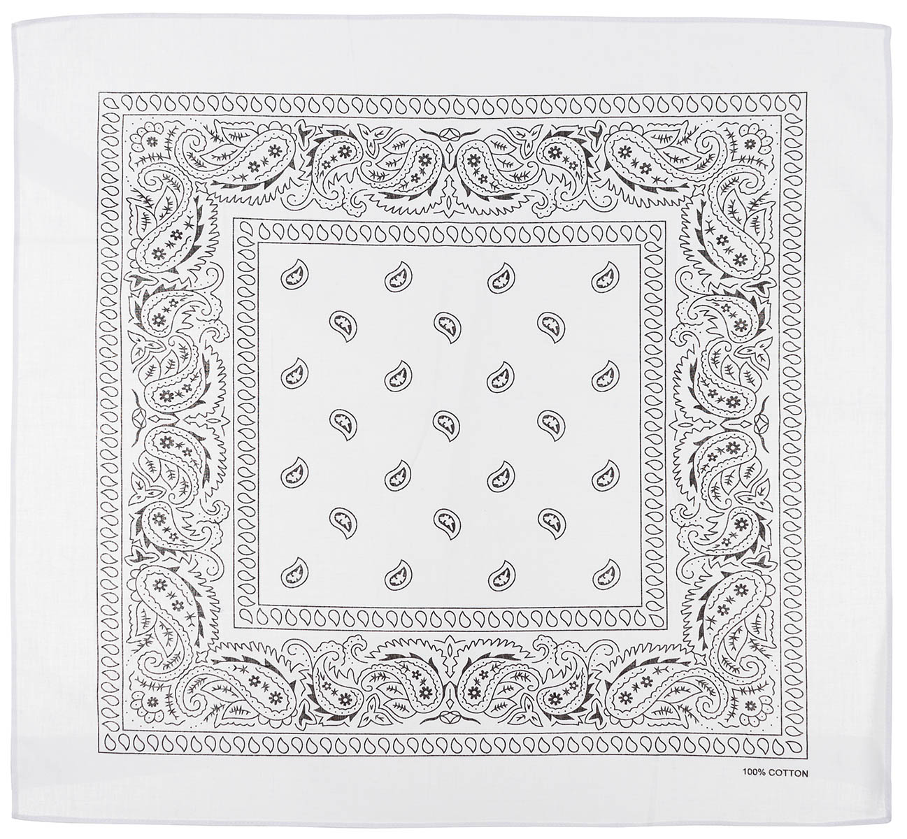 Artikelbild 1 des Artikels “Bandana, weiß-schwarz, ca. 55 x 55 cm, Baumwolle “