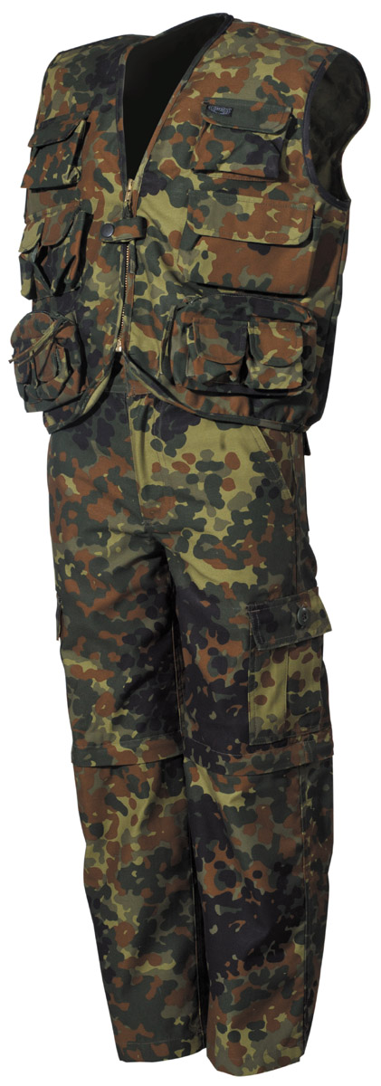 Artikelbild 1 des Artikels “Kinder-Anzug, Weste und Hose, flecktarn,Hosenbeine abnehmbar “