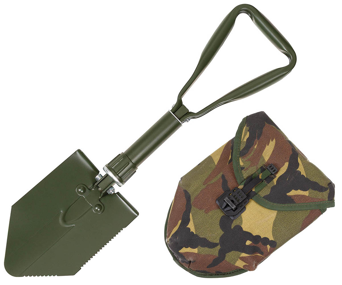 Artikelbild 1 des Artikels “BW Klappspaten, 3-teilig, oliv, mit gebrauchter Tasche “