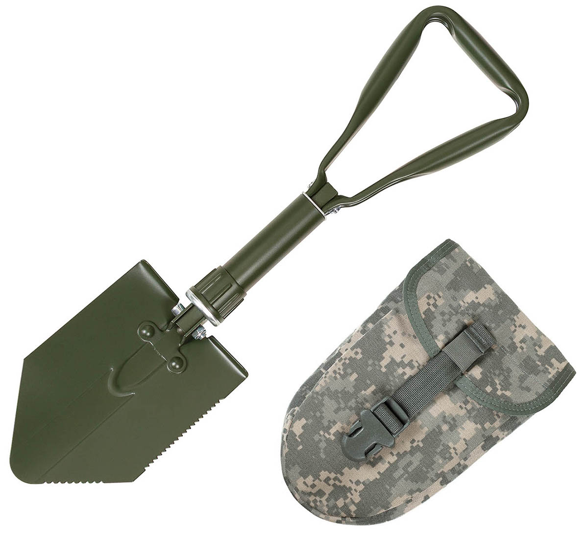 Artikelbild 1 des Artikels “Klappspaten, 3-teilig, oliv, mit orig. US Tasche, neuw. “