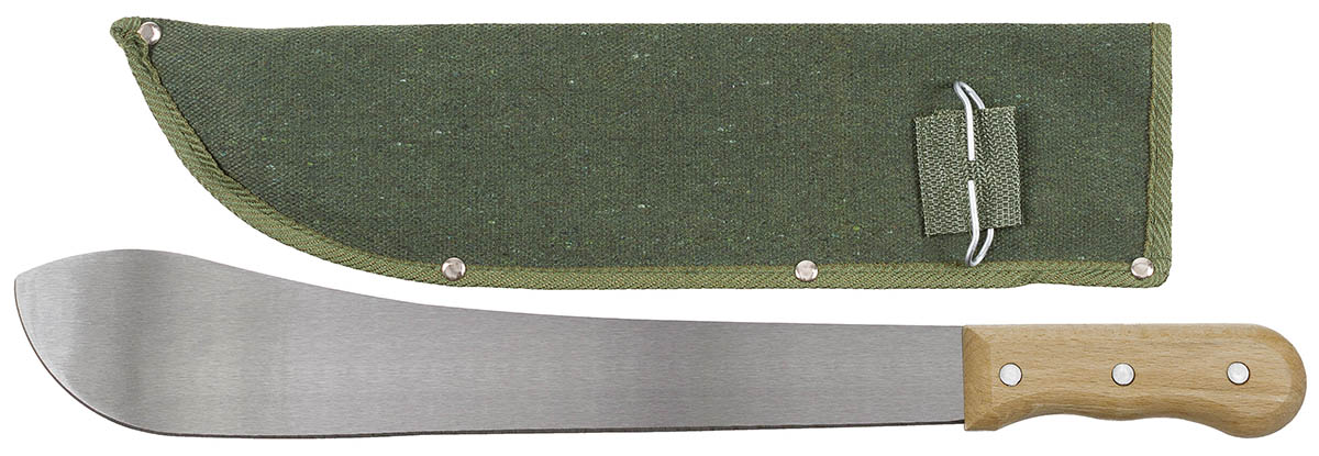 Artikelbild 1 des Artikels “Bolo Machete, mit Canvas- Scheide, Holzgriff “