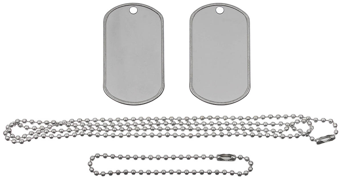 Image 1 de l'article plaques d'identité U.S, argent 