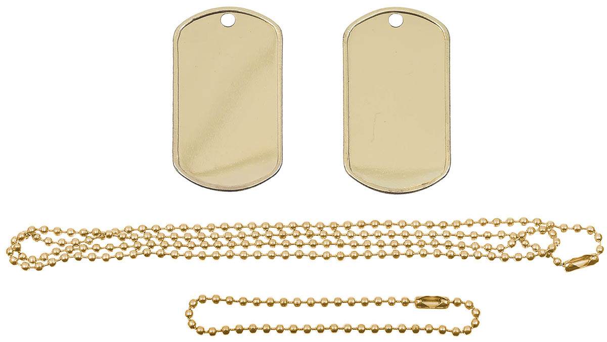 Image 1 de l'article plaque d identite, or, americain 