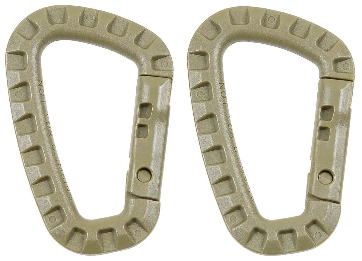 Artikelbild 1 des Artikels “Karabiner, Plastik, coyote tan D 7 mm x 8,5 cm, 2er Pack “
