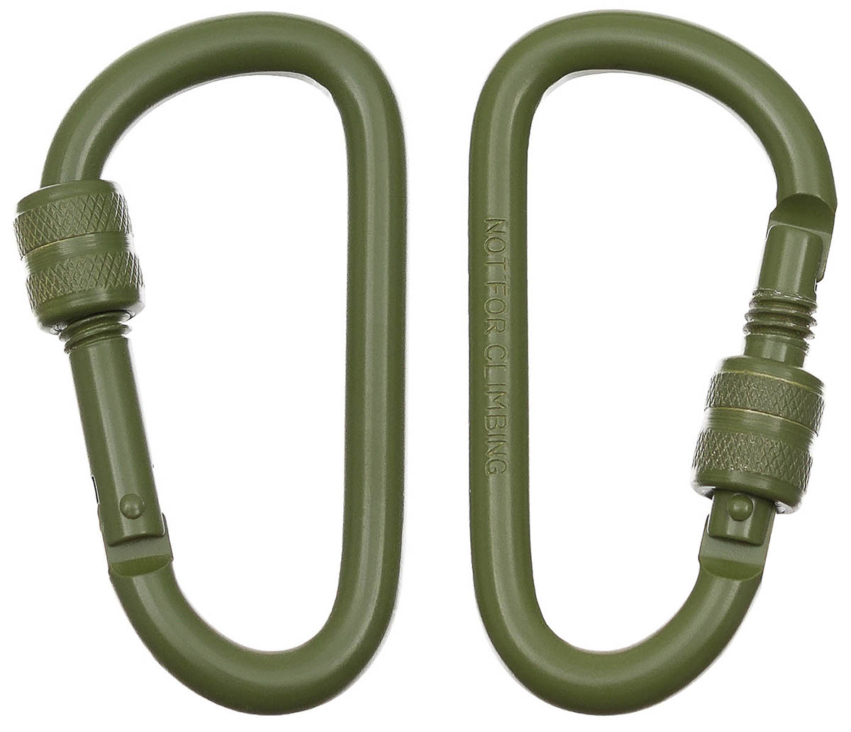 Artikelbild 1 des Artikels “Karabiner, Schraubverschluss, D 8 mm x 8 cm, 2er Pack, oliv “