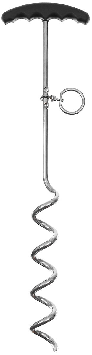 Image 1 de l'article tirebouchon, piquet tente, avec poignee plastique, 45 cm 