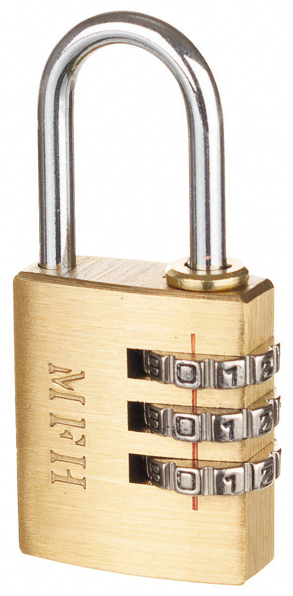 Artikelbild 1 des Artikels “Vorhängeschloss, Metall, mit Zahlenschloss, ca.5,5 x 2,5 cm “