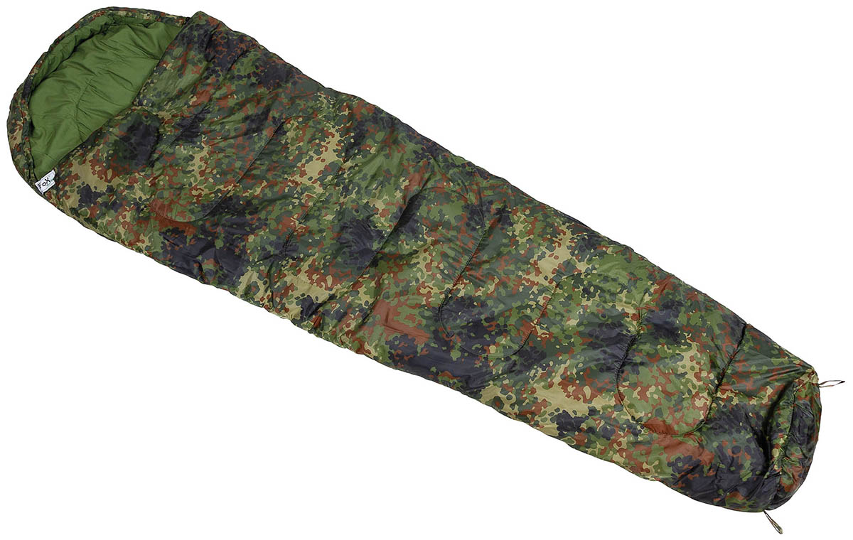 Artikelbild 1 des Artikels “Mumienschlafsack, flecktarn, 2-lagige Füllung “