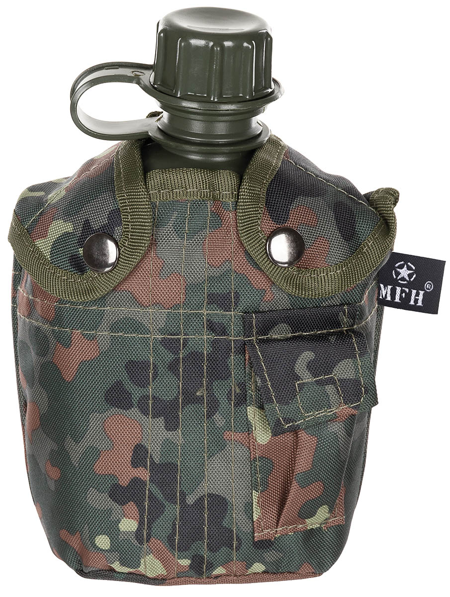 Artikelbild 1 des Artikels “US Plastikfeldflasche, 1 l, Hülle, flecktarn “
