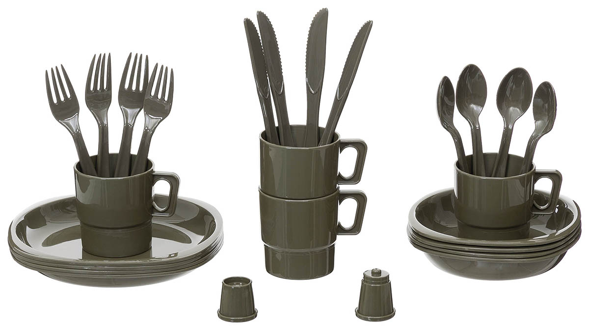 Image 1 de l'article Gamelle plastique, 26 pièces, vert 