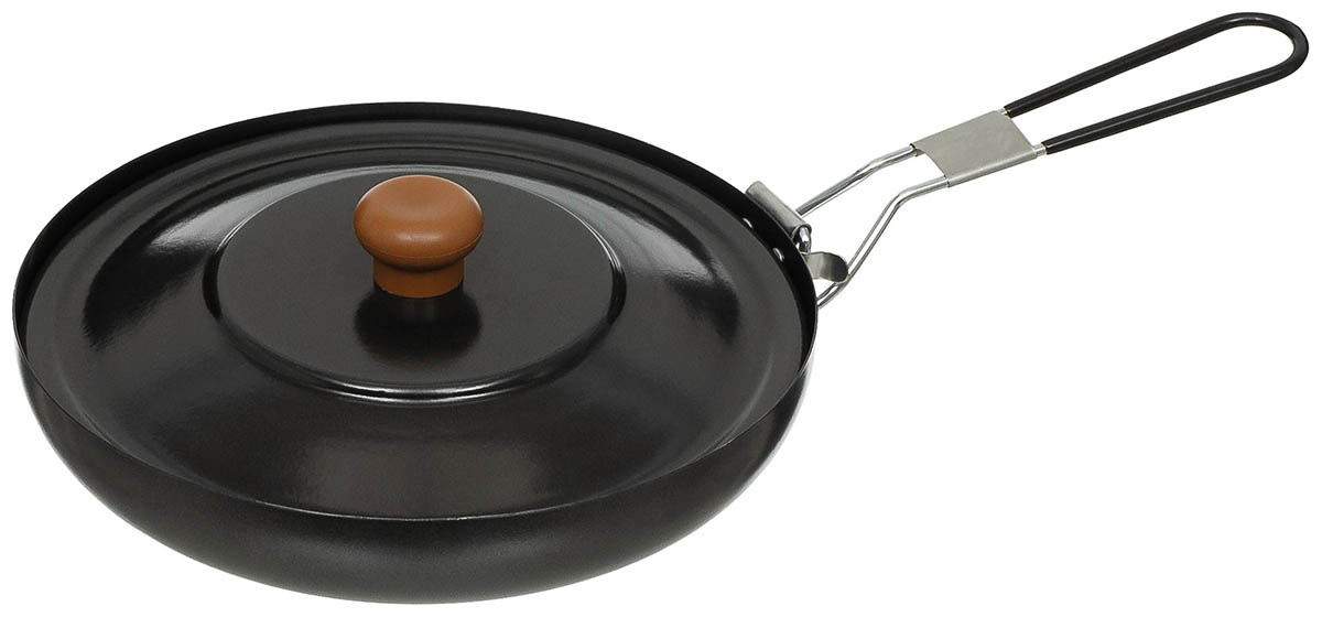 Image 1 de l'article Poêle à frire, avec manche pliable, couvercle émaillée 