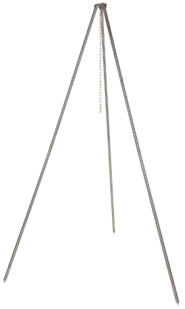 Artikelbild 1 des Artikels “Dreibein, ca. 1,9 m, Edelstahl, mit Kette und Haken “