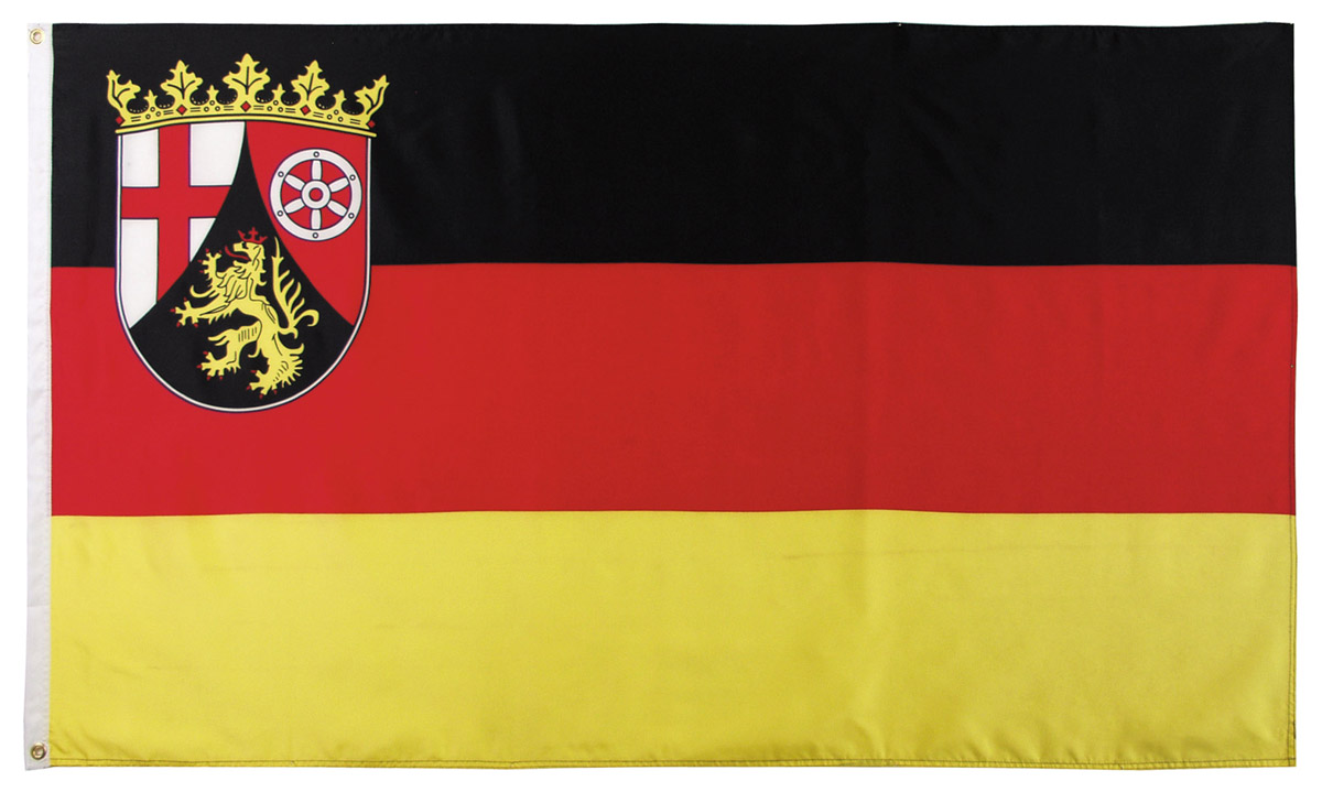 Artikelbild 1 des Artikels “Fahne, Rheinland-Pfalz, Polyester, 90 x 150 cm “