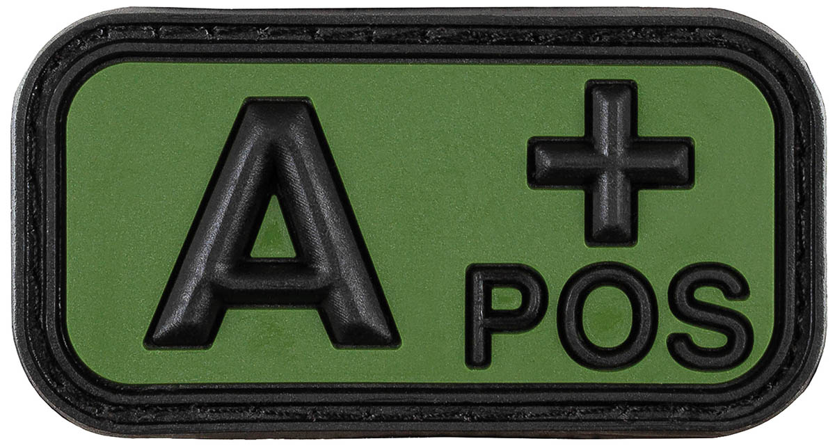 Artikelbild 1 des Artikels “Klettabzeichen, schwarz-oliv, Blutgruppe 