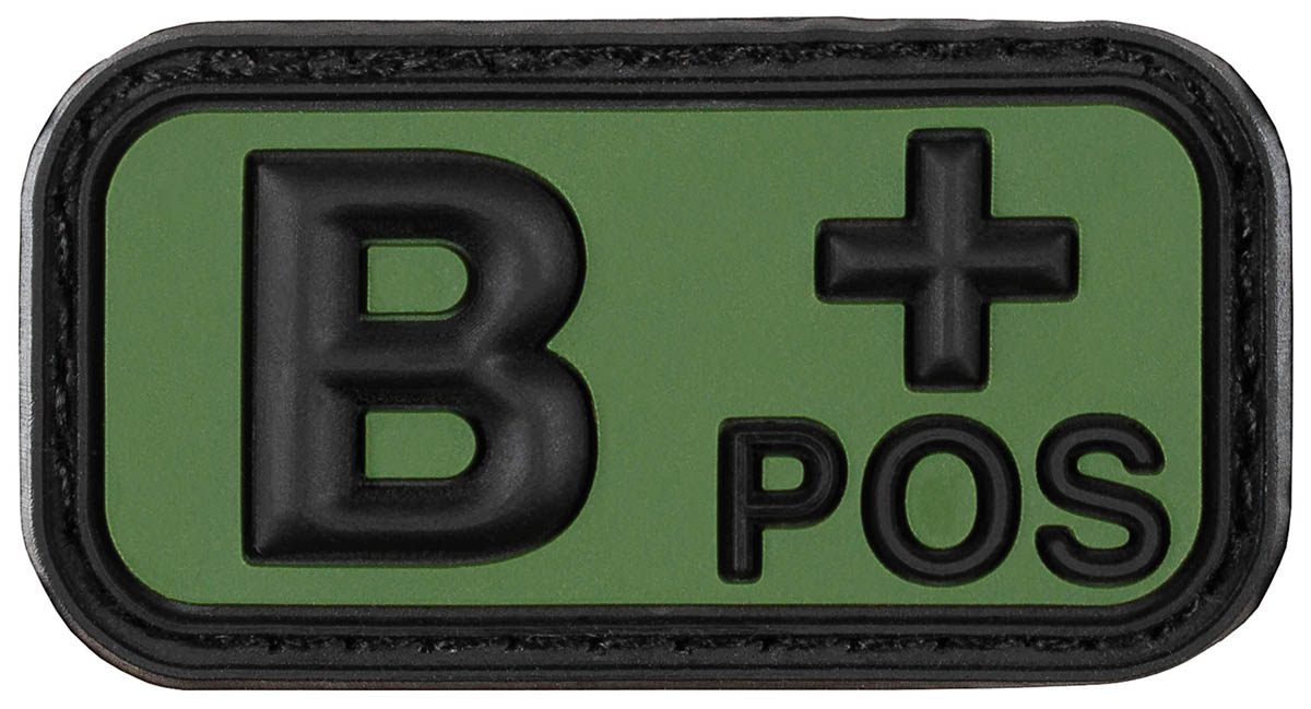 Artikelbild 1 des Artikels “Klettabzeichen, schwarz-oliv, Blutgruppe 