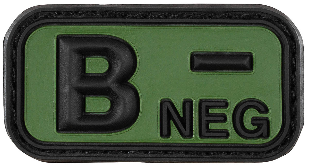 Artikelbild 1 des Artikels “Klettabzeichen, schwarz-oliv, Blutgruppe 