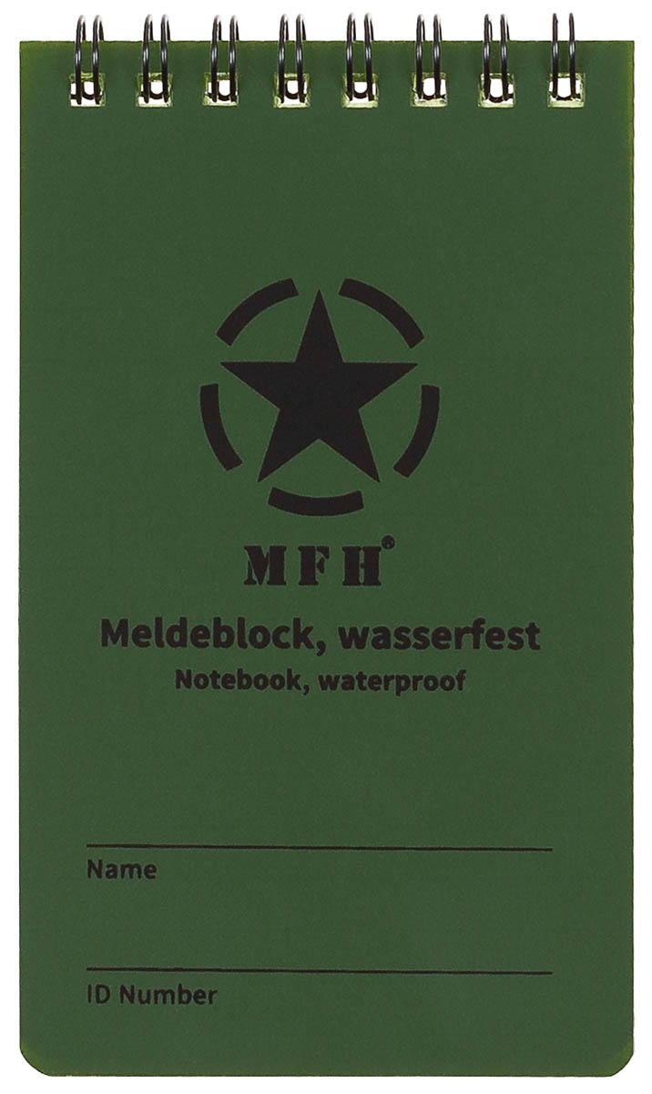 Artikelbild 1 des Artikels “Meldeblock, wasserfest, klein, Spiralbindung, 7,5 x 13 cm “