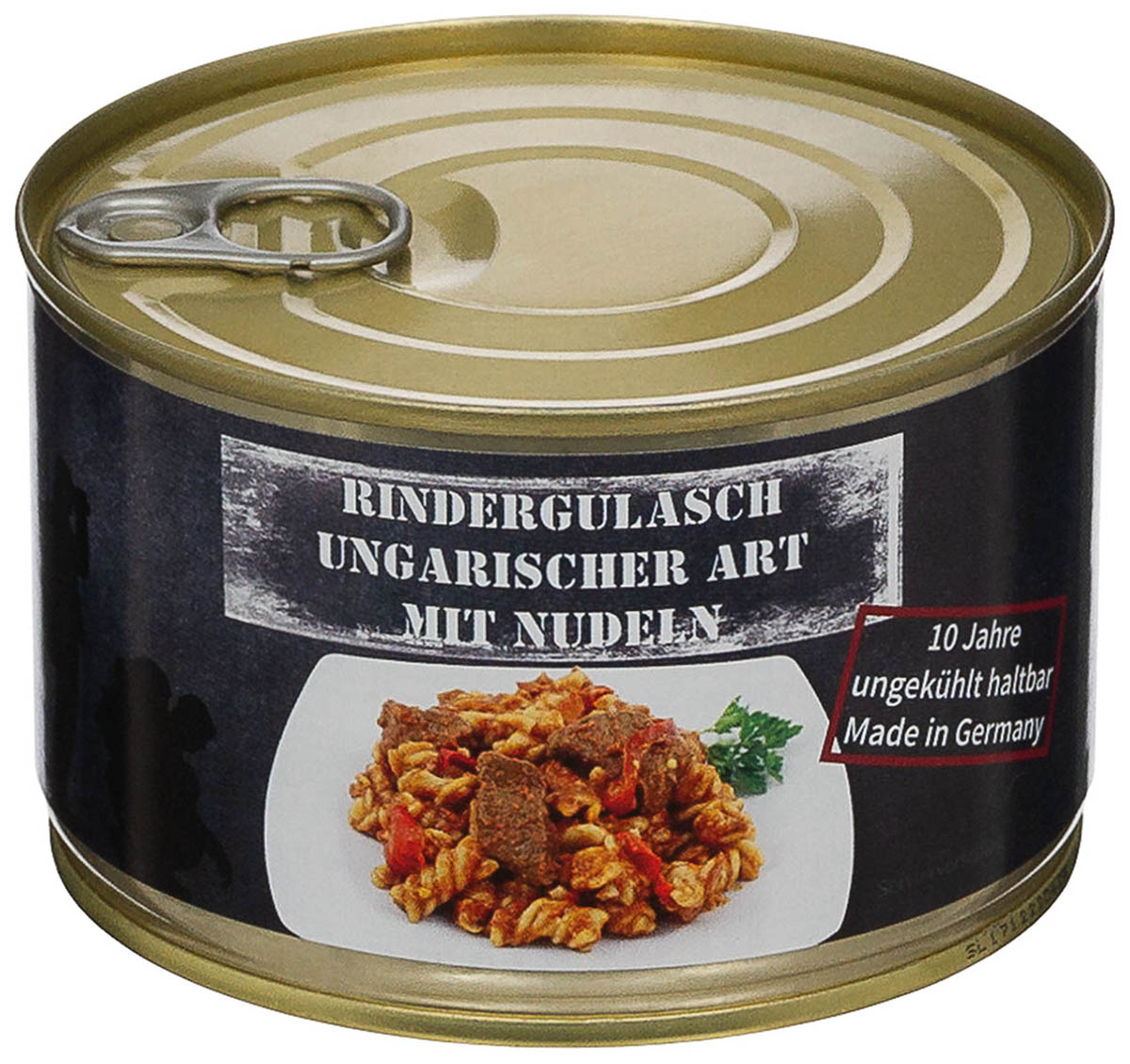 Artikelbild 1 des Artikels “Rindergulasch ungar. m.Nudeln, Vollkonserve, 400 g, 7% Mwst. “