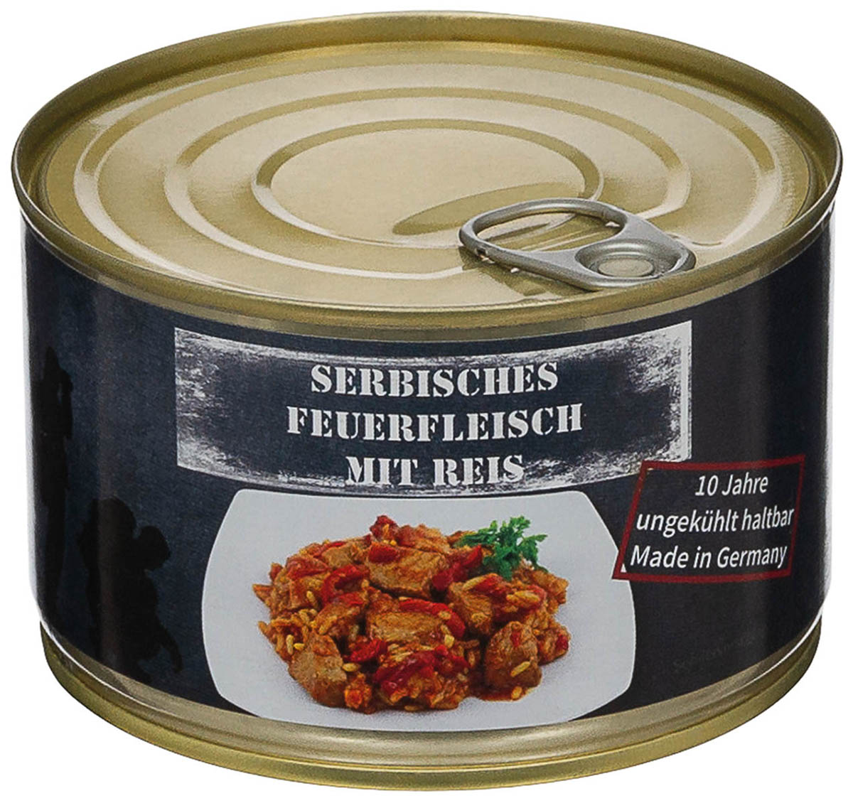 Artikelbild 1 des Artikels “Serb. Feuerfleisch mit Reis, Vollkonserve, 400 g, 7% Mwst. “