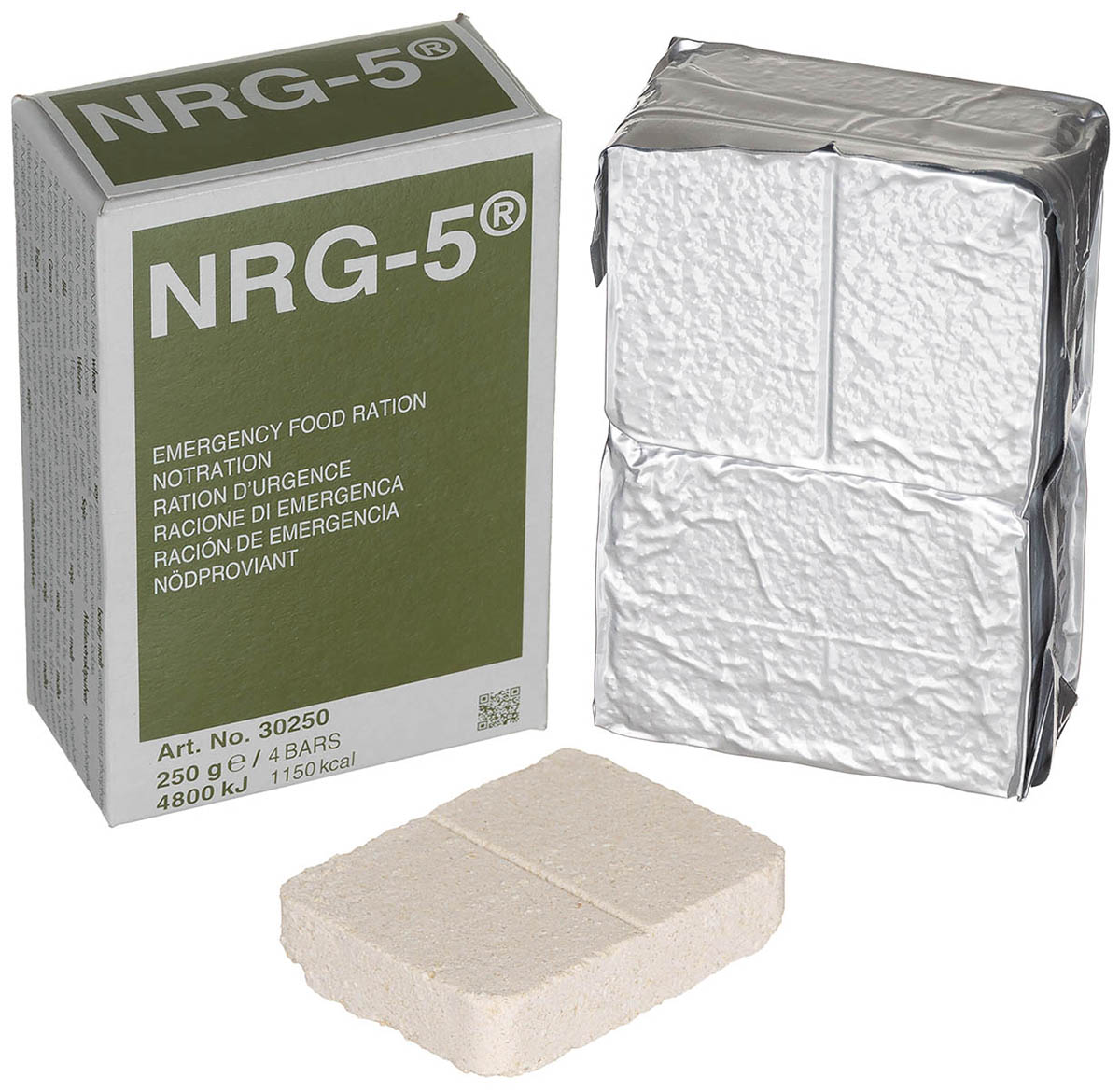 Artikelbild 1 des Artikels “Notverpflegung, NRG-5, 250 g (4 Riegel), 7% Mwst. “