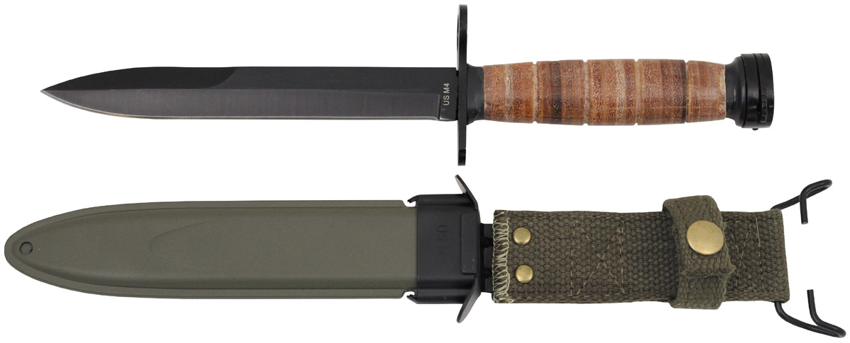 Artikelbild 1 des Artikels “US Bajonett M4, Ledergriff, M8 Kunststoff-Scheide “