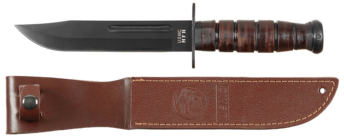 Artikelbild 1 des Artikels “USMC Kampfmesser, Ledergriff, Scheide “
