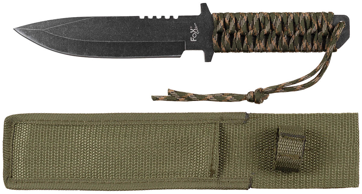 Artikelbild 1 des Artikels “Messer, feststehende Klinge, tarn, Griff umwickelt “