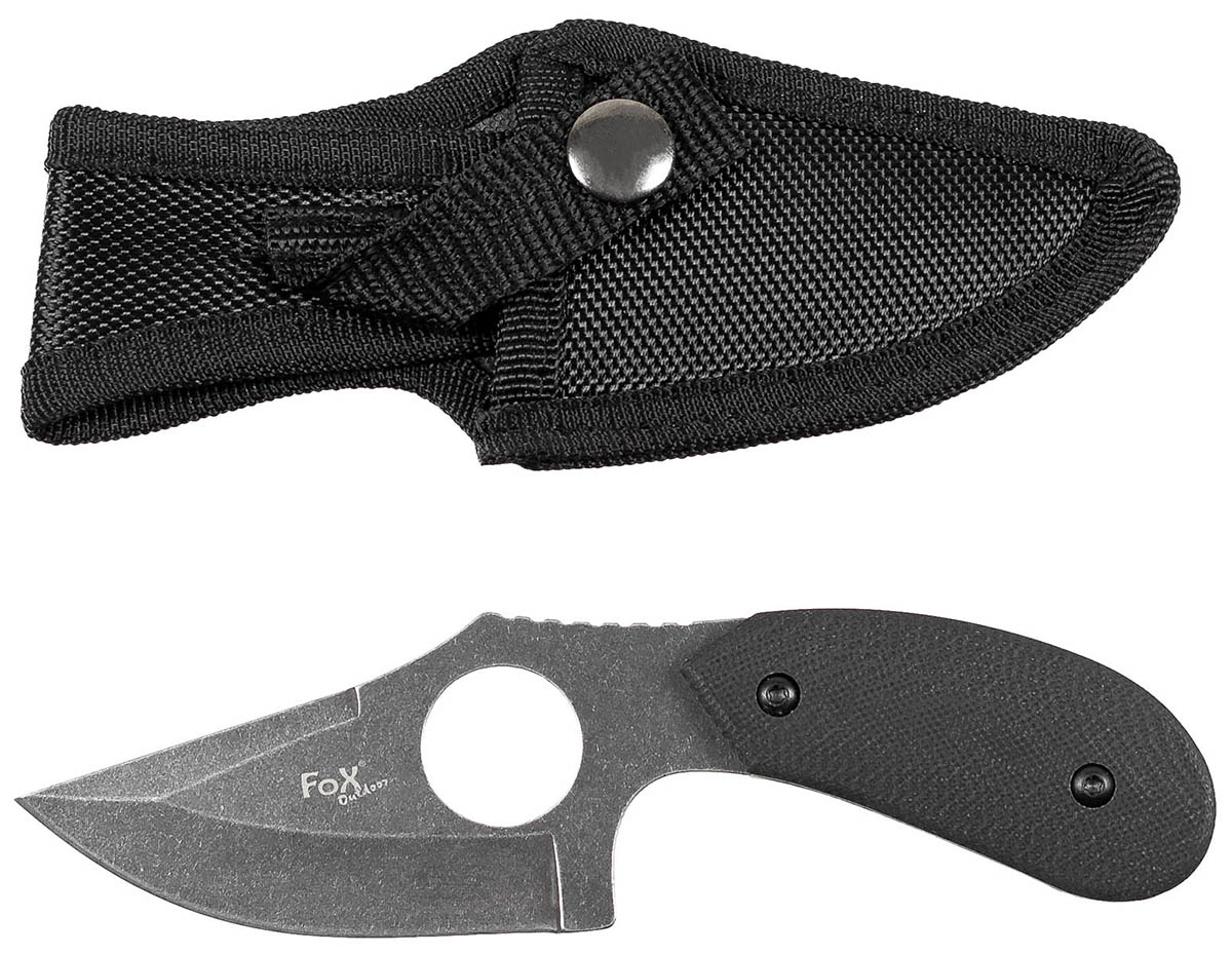 Artikelbild 1 des Artikels “Messer, mit Fingerloch, G10-Griff, Scheide “