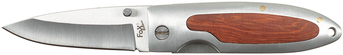 Artikelbild 1 des Artikels “Klappmesser, Einhand, silber, Holzeinlage “