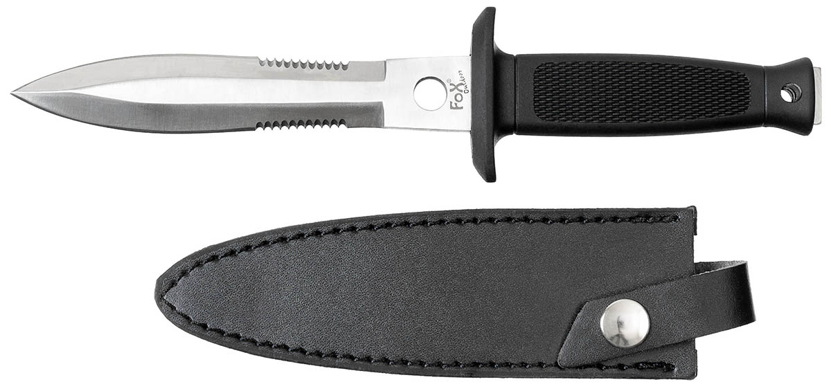 Artikelbild 1 des Artikels “Stiefelmesser, 2-schneidig, Gummigriff, Scheide “