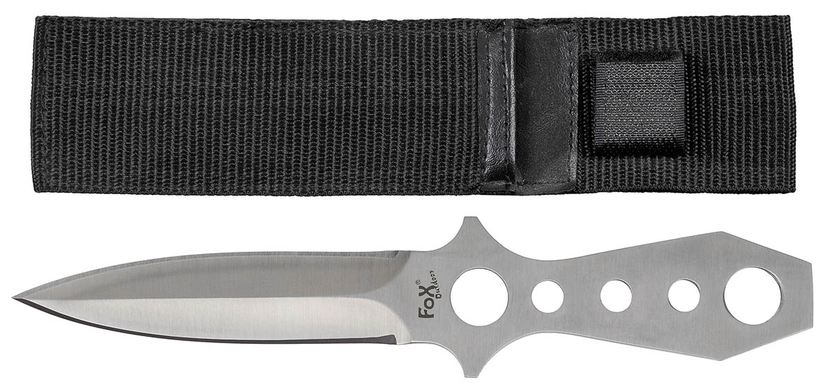 Artikelbild 1 des Artikels “Wurfmesser, 2-schneidig, Edelstahl, Scheide “