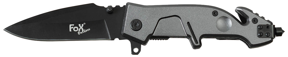 Image 1 de l'article Couteau pliant, à une main, manche en métal, noir 