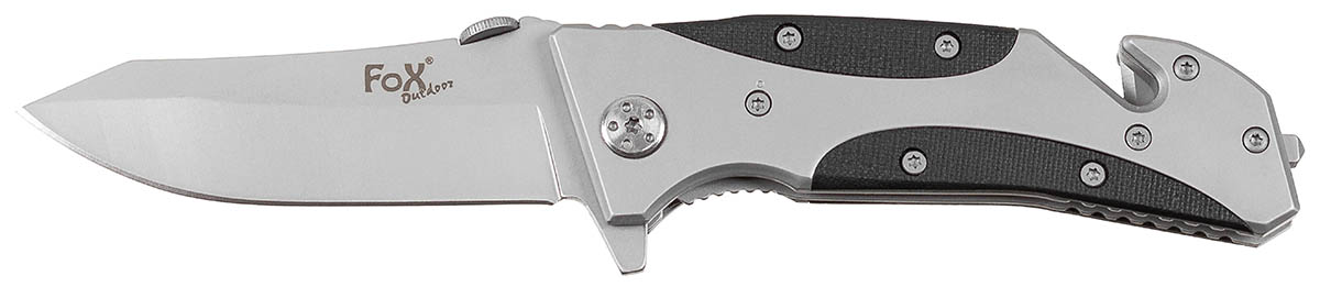 Image 1 de l'article Couteau pliant, à une main, manche en métal, inserts en plastique 