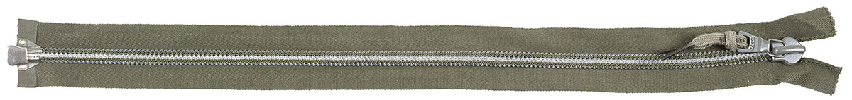 Artikelbild 1 des Artikels “Reißverschluss, einweg, oliv, teilbar, Plastik, 45 cm “