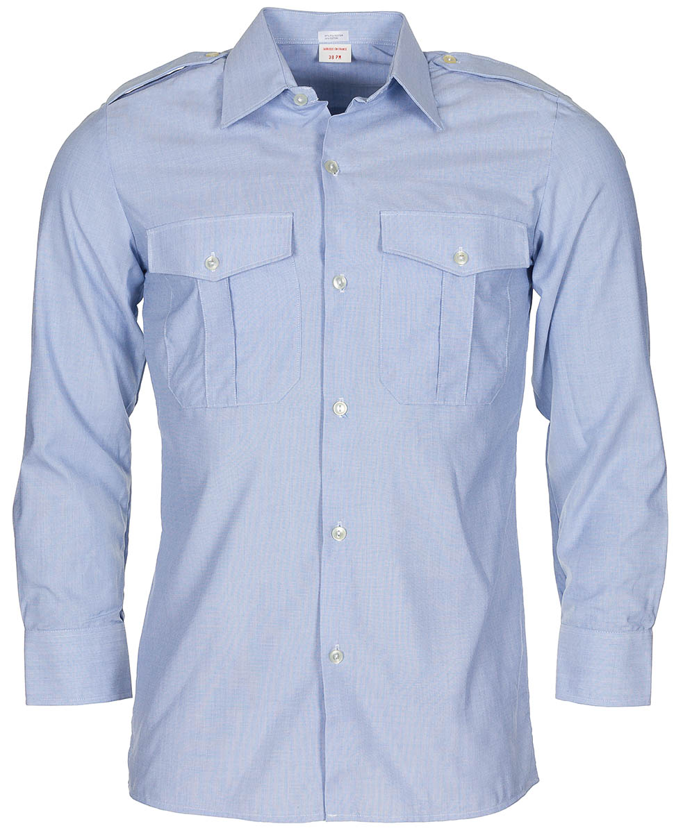 Artikelbild 1 des Artikels “Franz. Diensthemd, blau, Schulterklappen, neuw. “