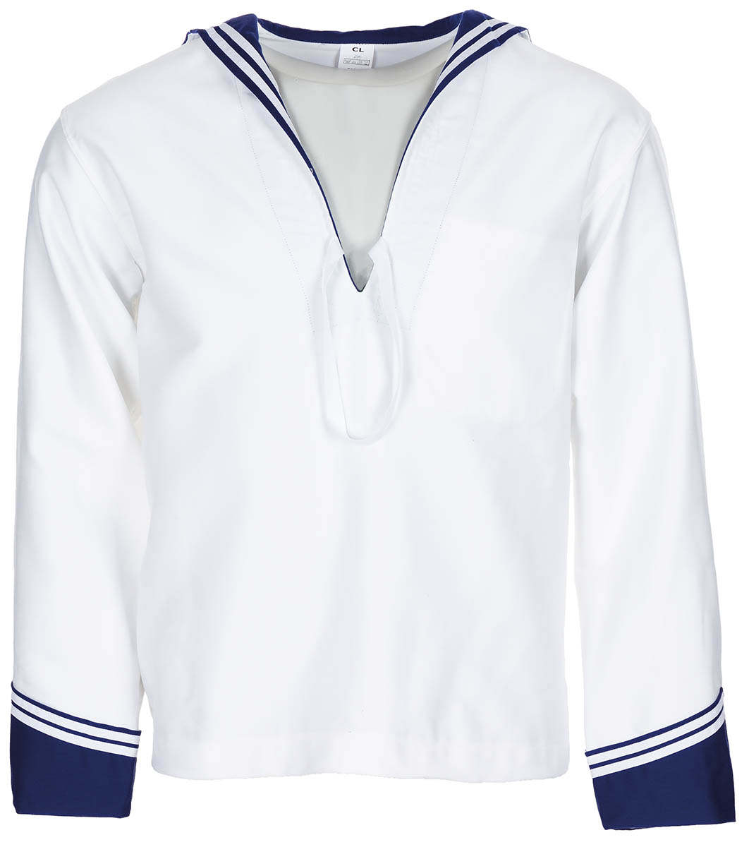 Artikelbild 1 des Artikels “Ital. Marinehemd, weiß, blau-weißer Kragen, neuw. “