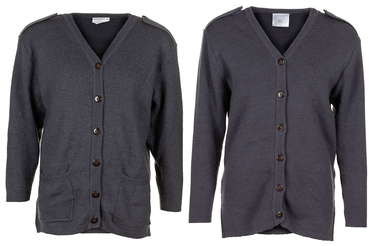 Artikelbild 1 des Artikels “Brit. Kommando Strickweste, DAMEN, blau/grau, gebr. “