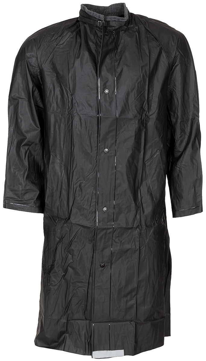Artikelbild 1 des Artikels “Schwed. Regenmantel, schwarz, neuw., mit Lagerspuren “