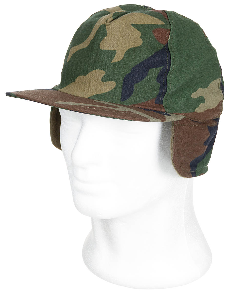 Product image 1 of the product “TR Winter Cap, Rip Stop, woodland, like new ”