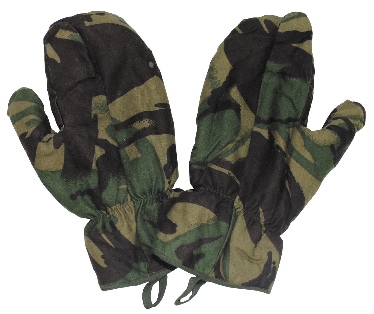 Artikelbild 1 des Artikels “Brit. Fausthandschuhe, gebr., Schießfinger, DPM tarn “