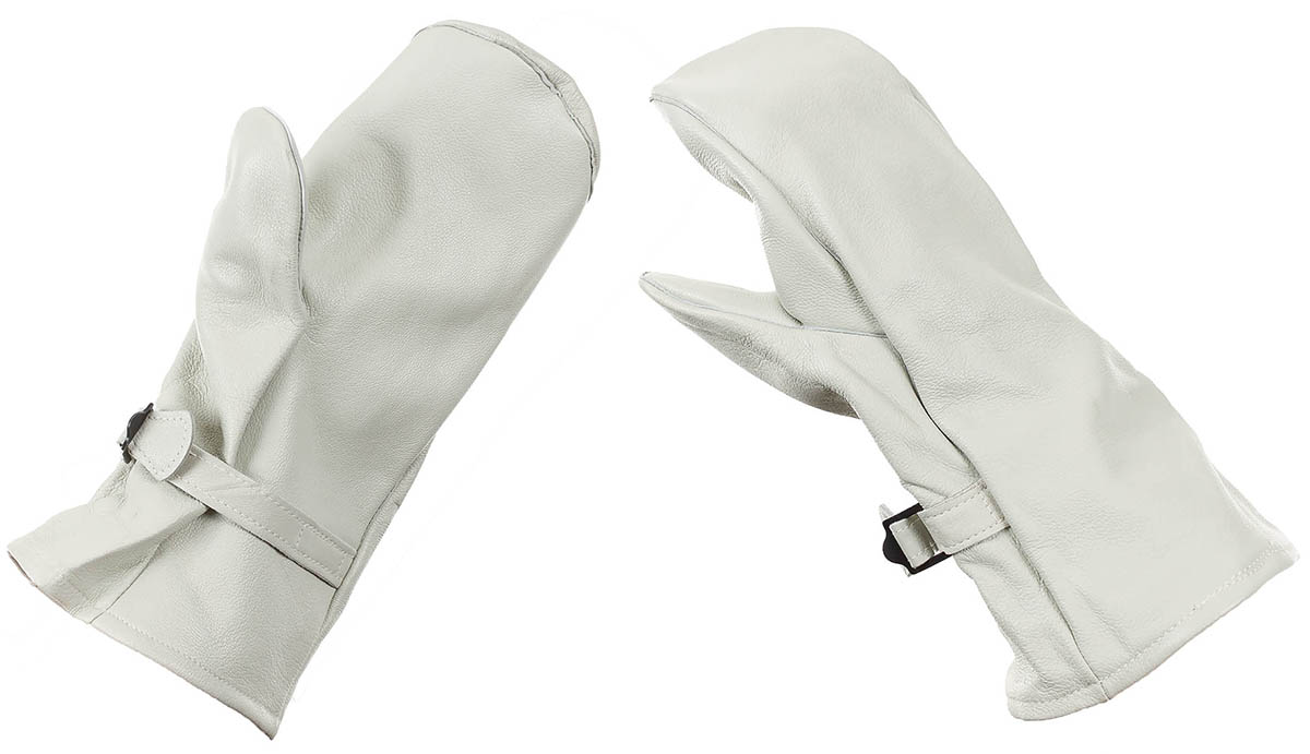 Artikelbild 1 des Artikels “Schwed. Fausthandschuhe, Leder, weiß, neuw. “