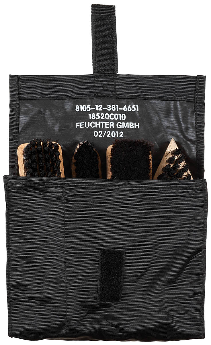 Image 1 de l'article BW Kit d'entretien de chaussures, noir, avec 4 brosses. occ. 