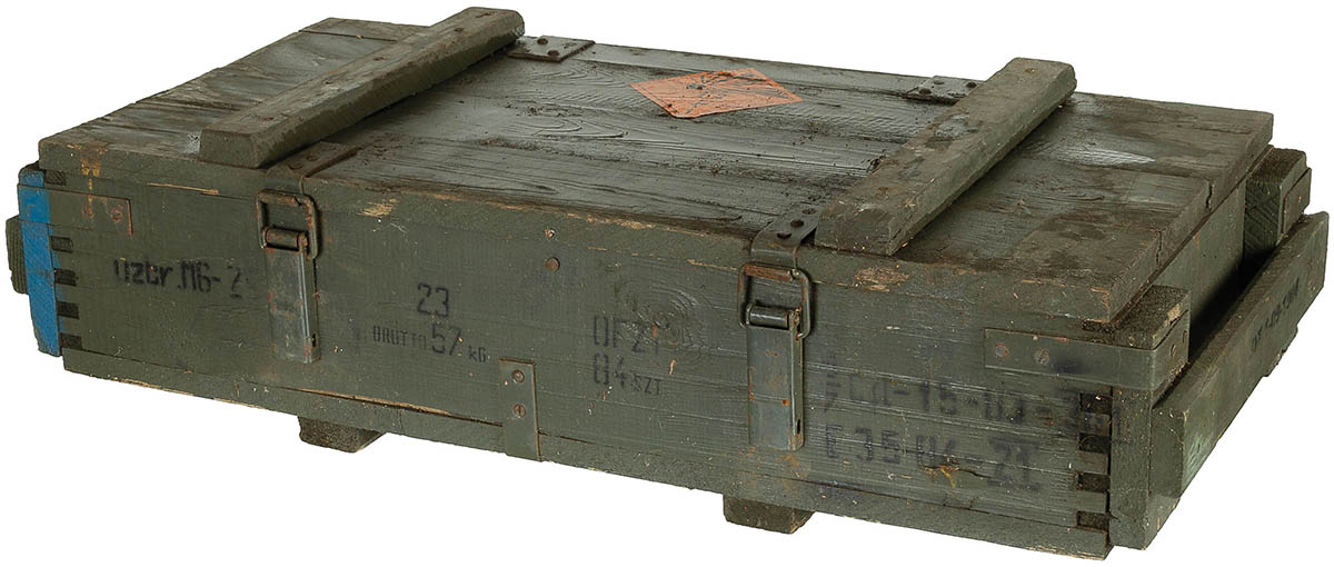 Artikelbild 1 des Artikels “Pol. Holzkiste, gebr., Gr. innen 74 x 34 x 13 cm “