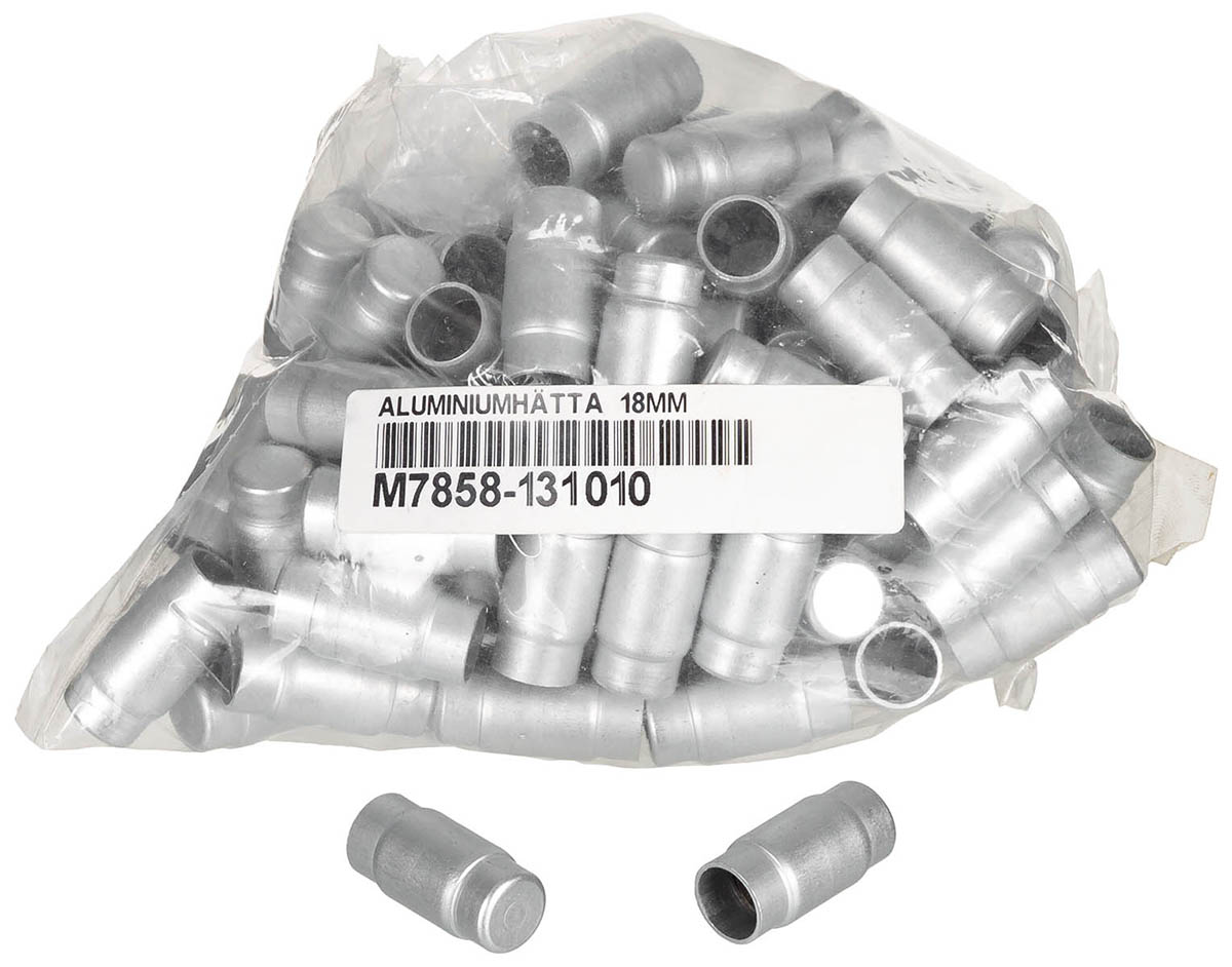 Artikelbild 1 des Artikels “Schwed. Aluminiumkappe, 18 mm, 100er Pack, neuw. “