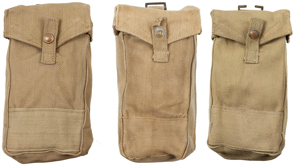 Product image 1 of the product “GB Magazine Pouch, WK II, MKIII, canvas, brown, used ”