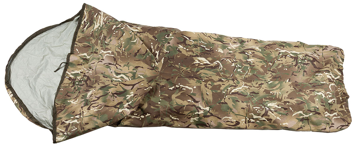 Product image 1 of the product “GB Sleeping Bag Cover, MTP camo, laminate, breathable, used ”